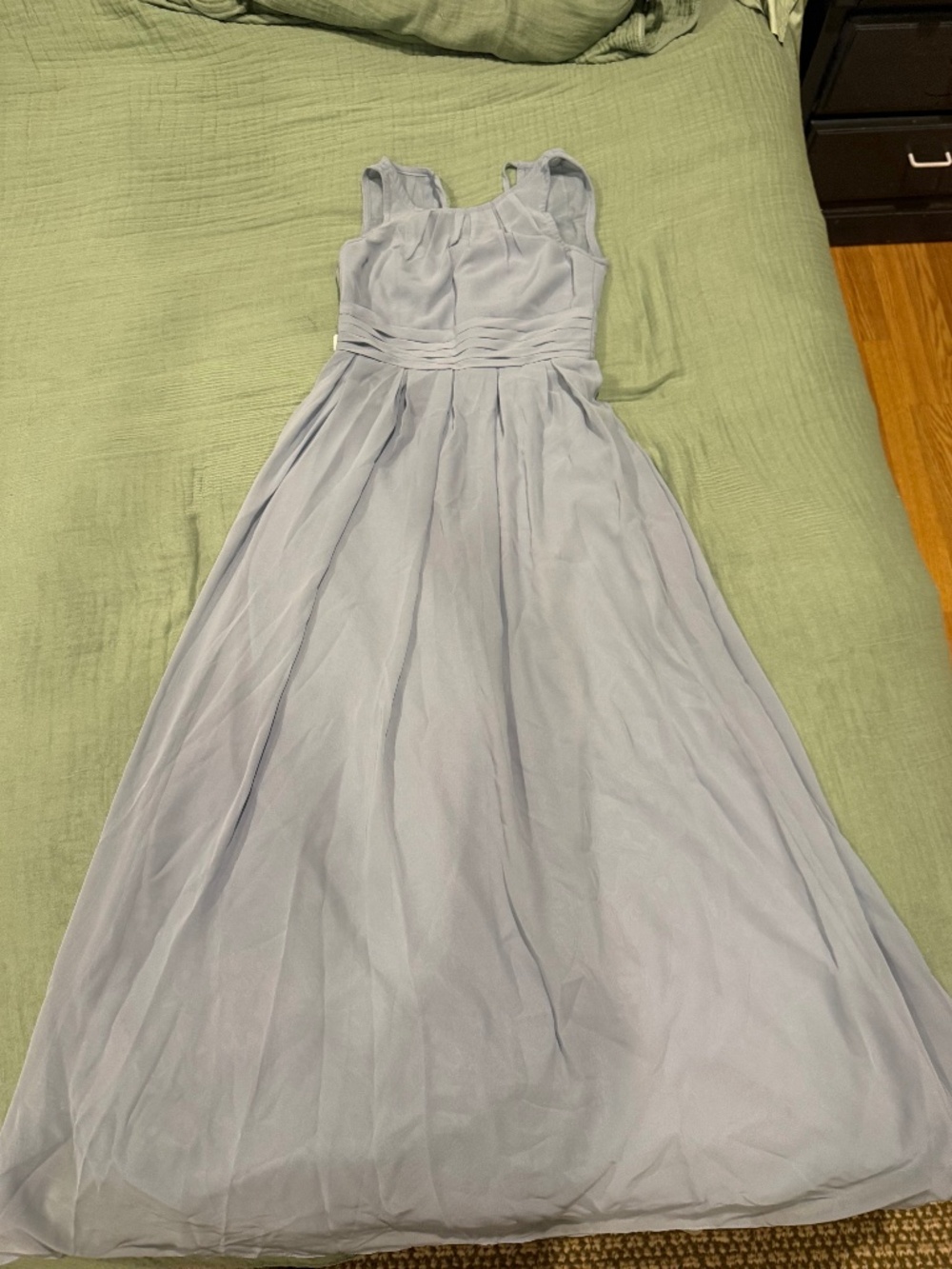 Azazie Blue juniors Dusty blue dress